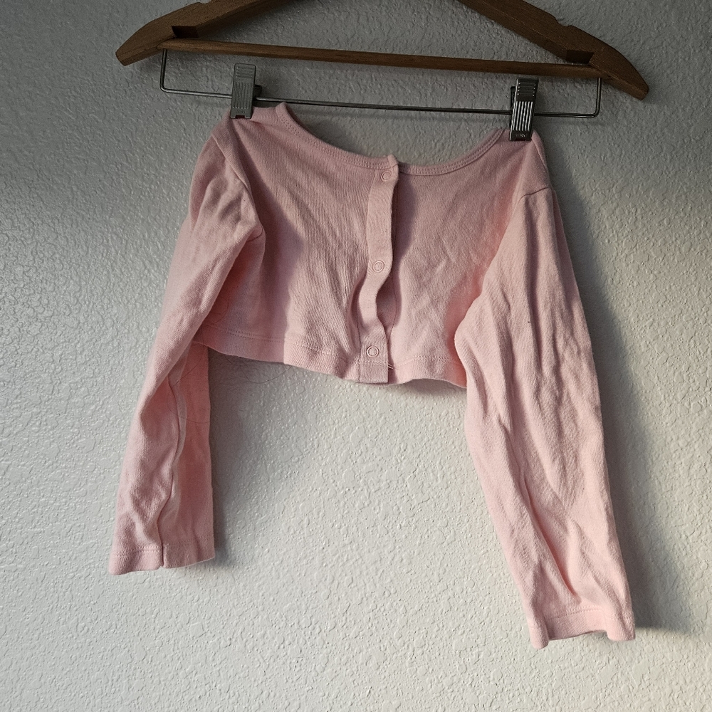 touched by nature organic cotton pink cardigan, 5t